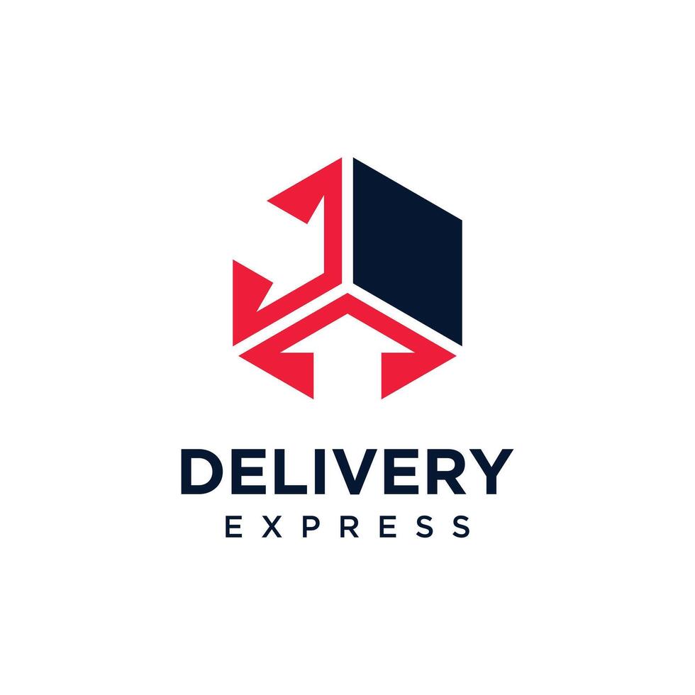 Delivery icon logo design with creative unique concept Premium vector