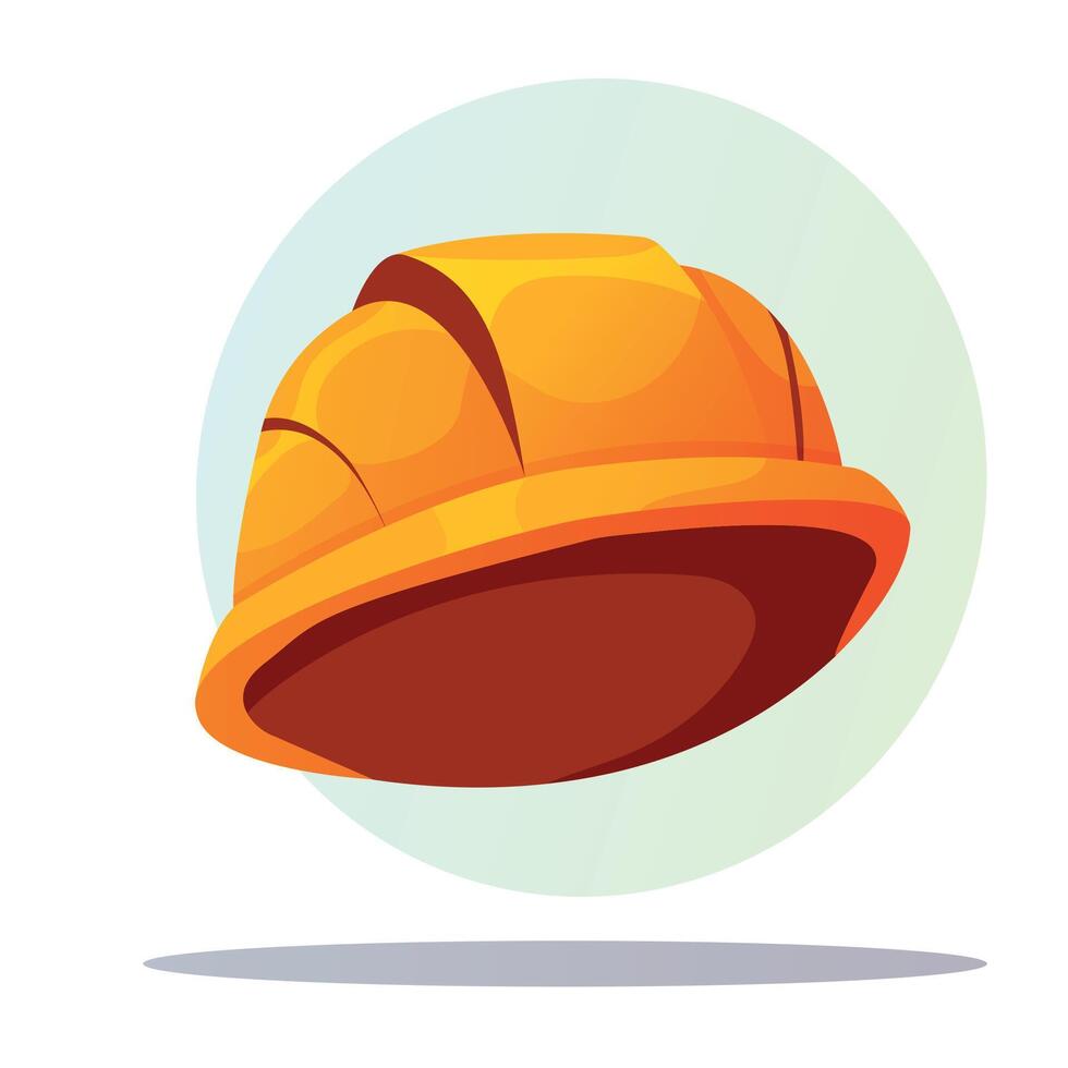 Worker's helmet for head protection. illustration in cartoon style. vector