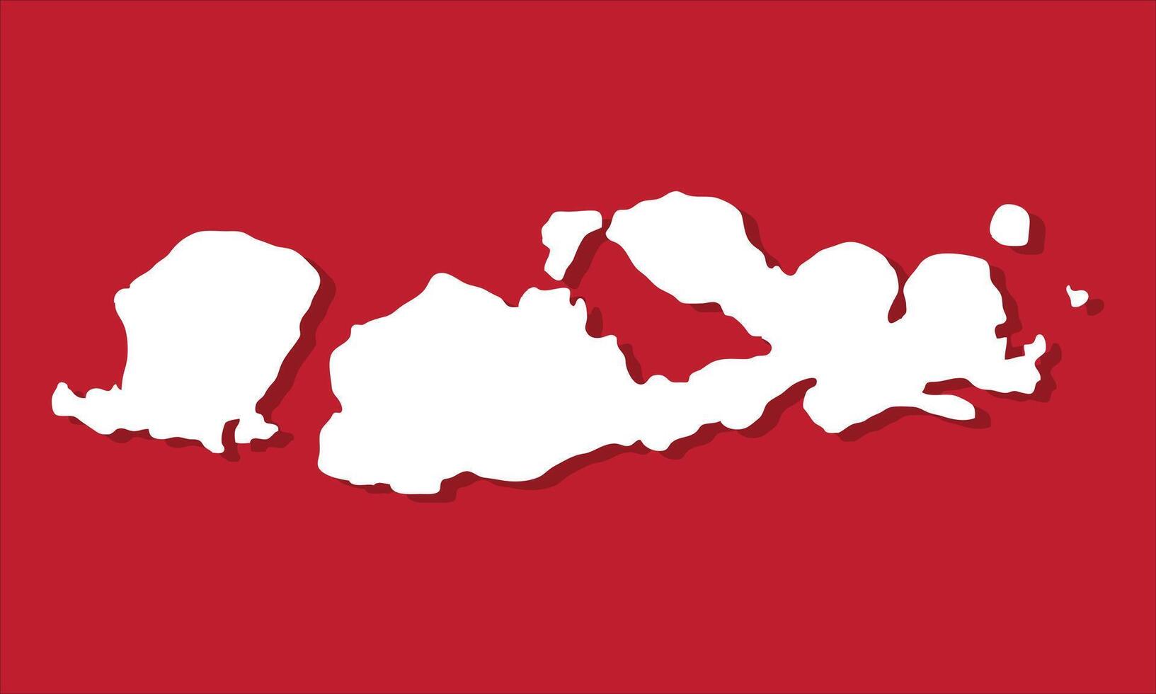 Silhouette map of West Nusa Tenggara, Indonesia vector
