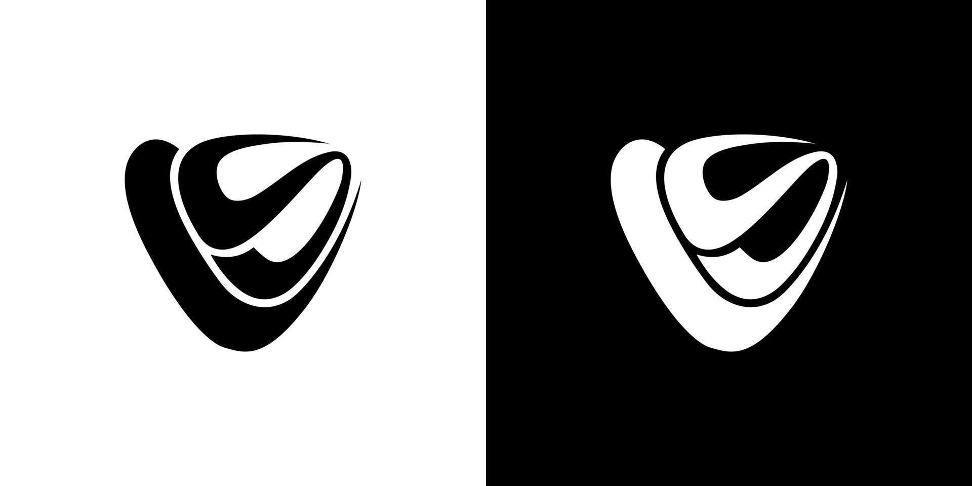 VS SV icon logo abstract business letter shape design vector