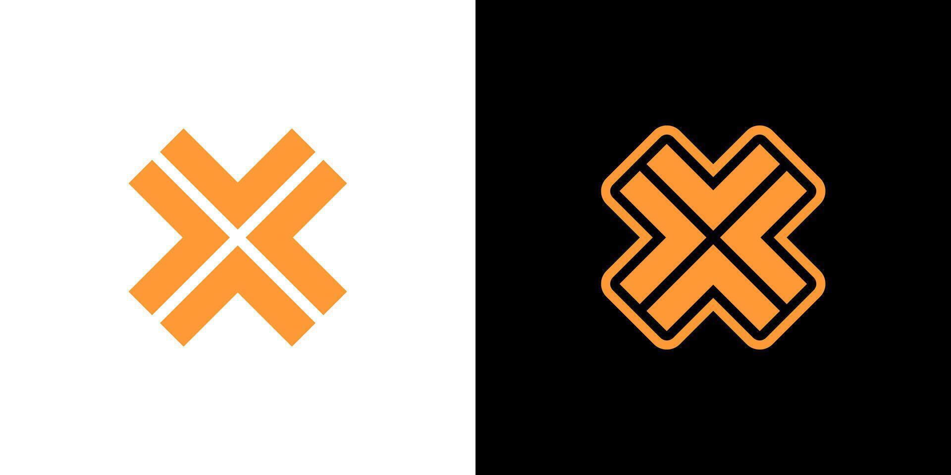 Letter X line icon logo concept business design graphic vector