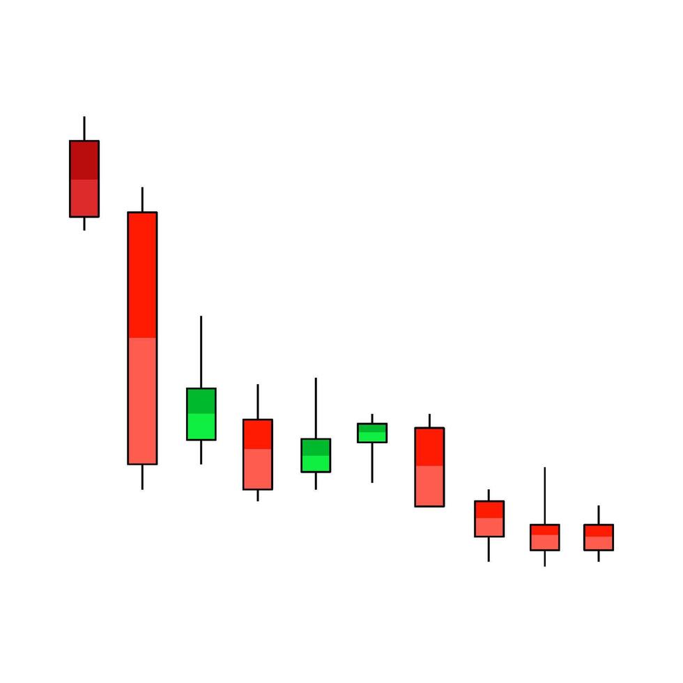 illustration of candlestick chart vector