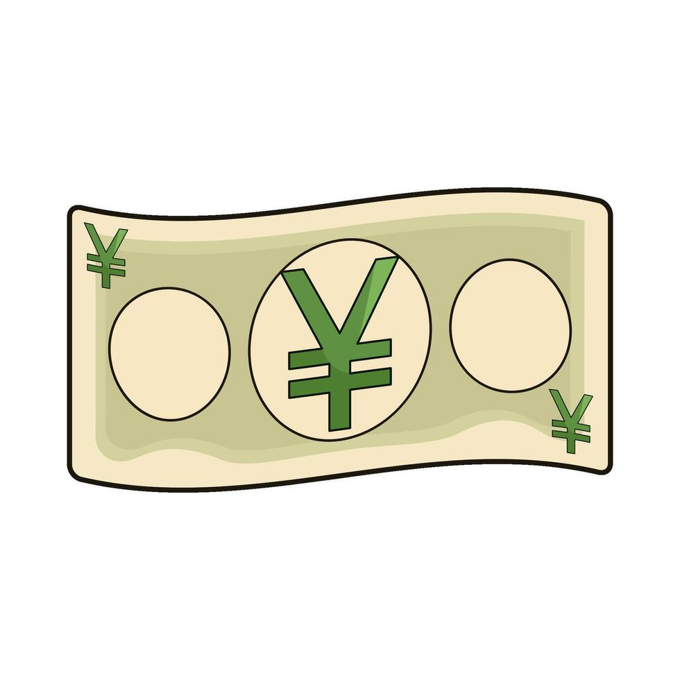 illustration of japanese yen vector