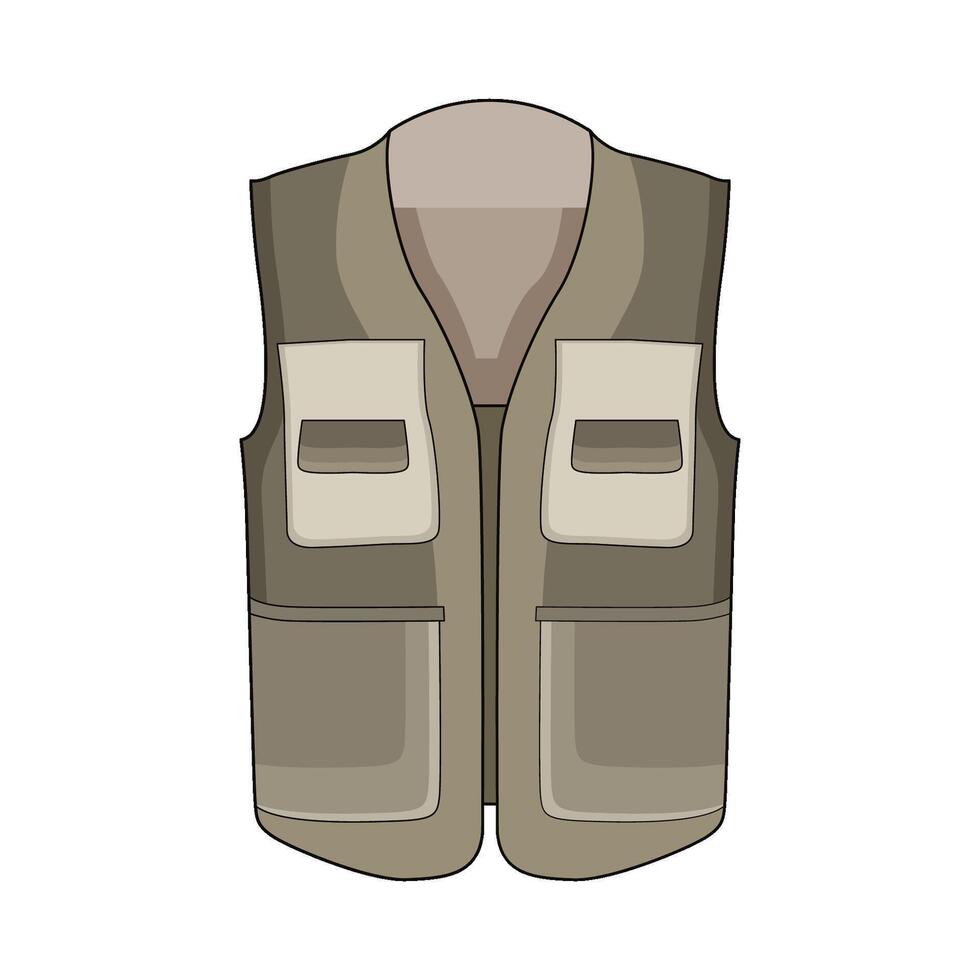 illustration of fishing vest vector