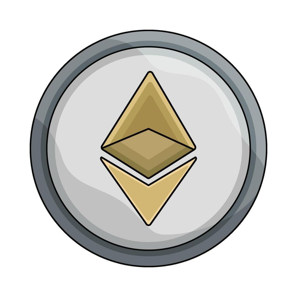 illustration of ethereum coin vector