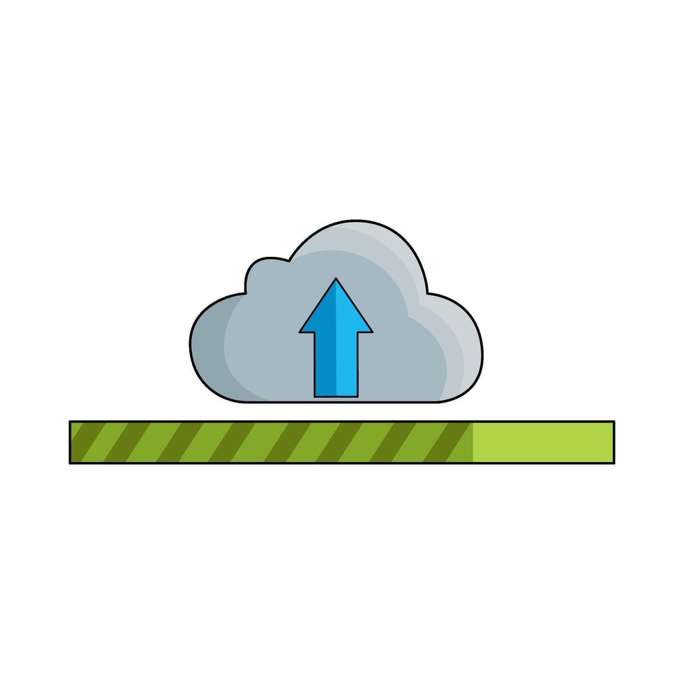 illustration of cloud upload vector