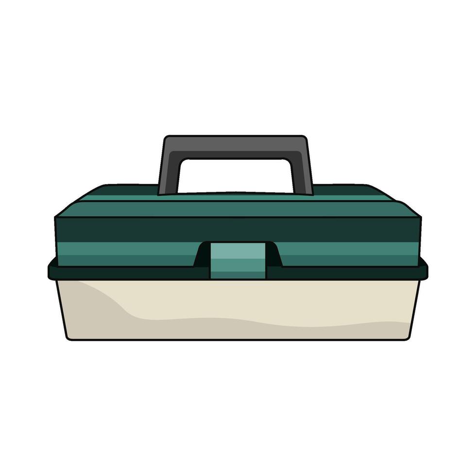 illustration of fishing tackle box vector