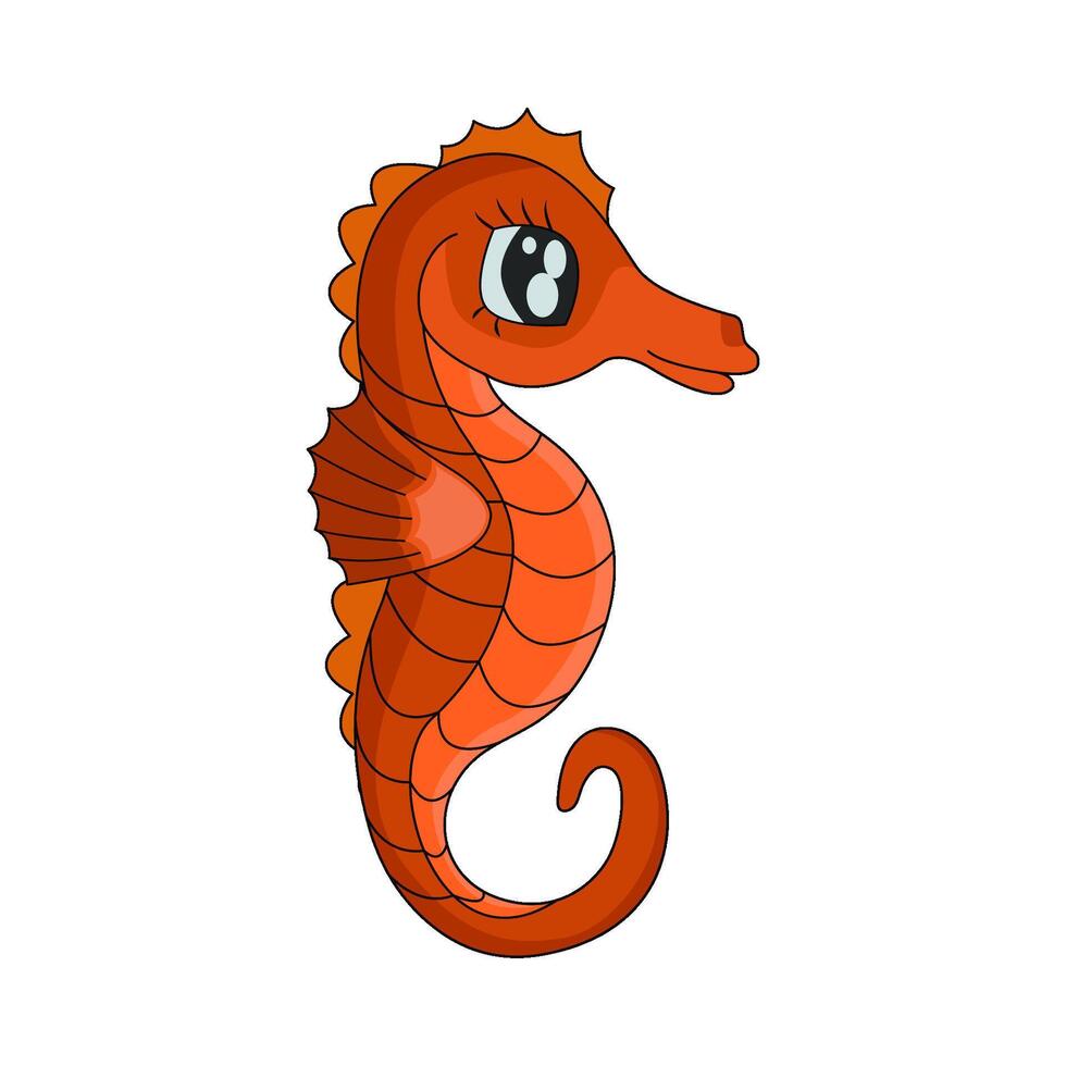 illustration of seahorse vector