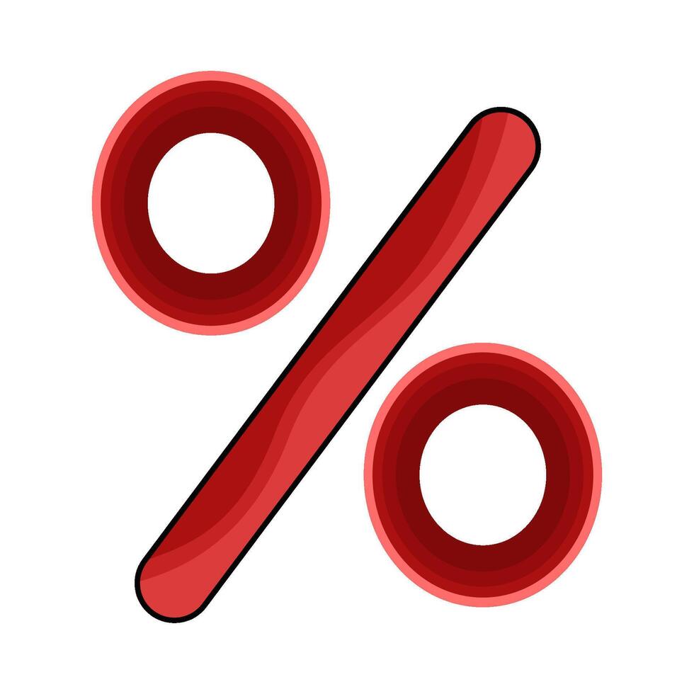 illustration of percentage vector