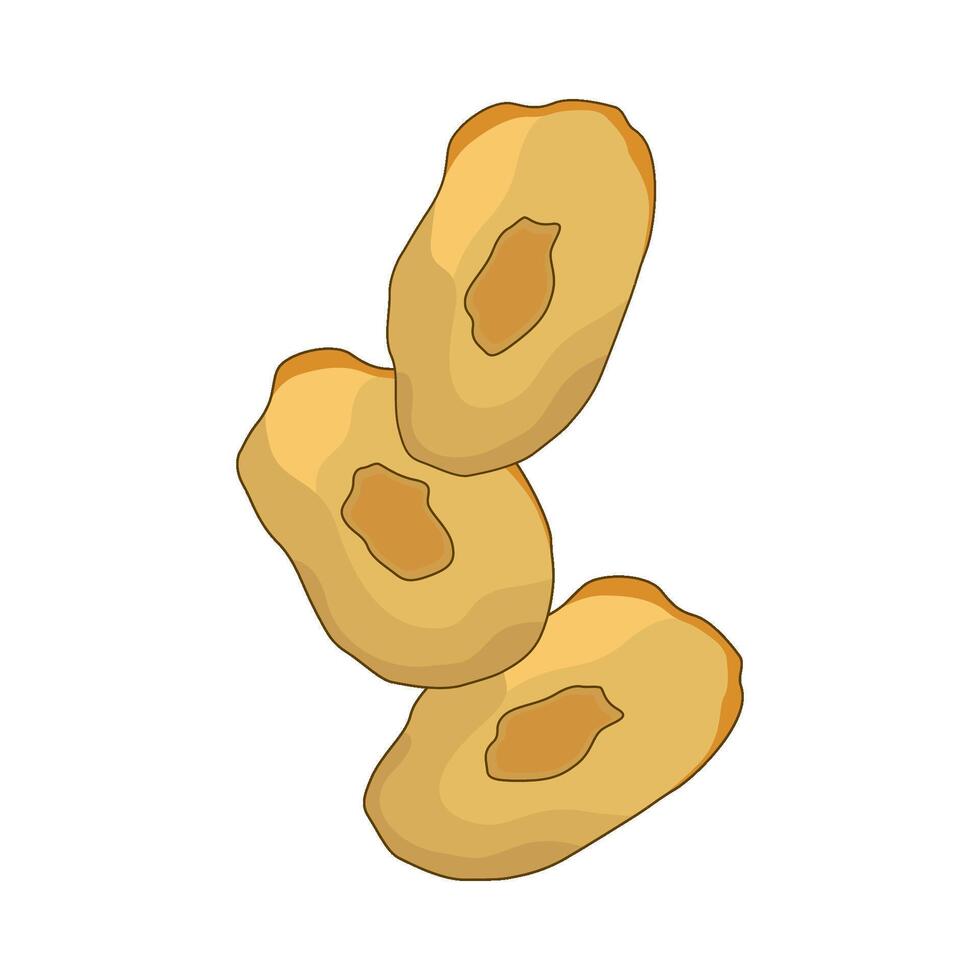 illustration of cassava chips vector