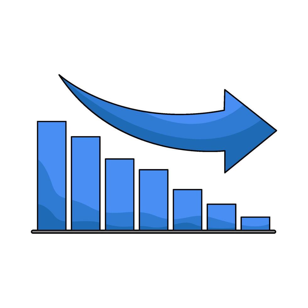 illustration of decrease vector