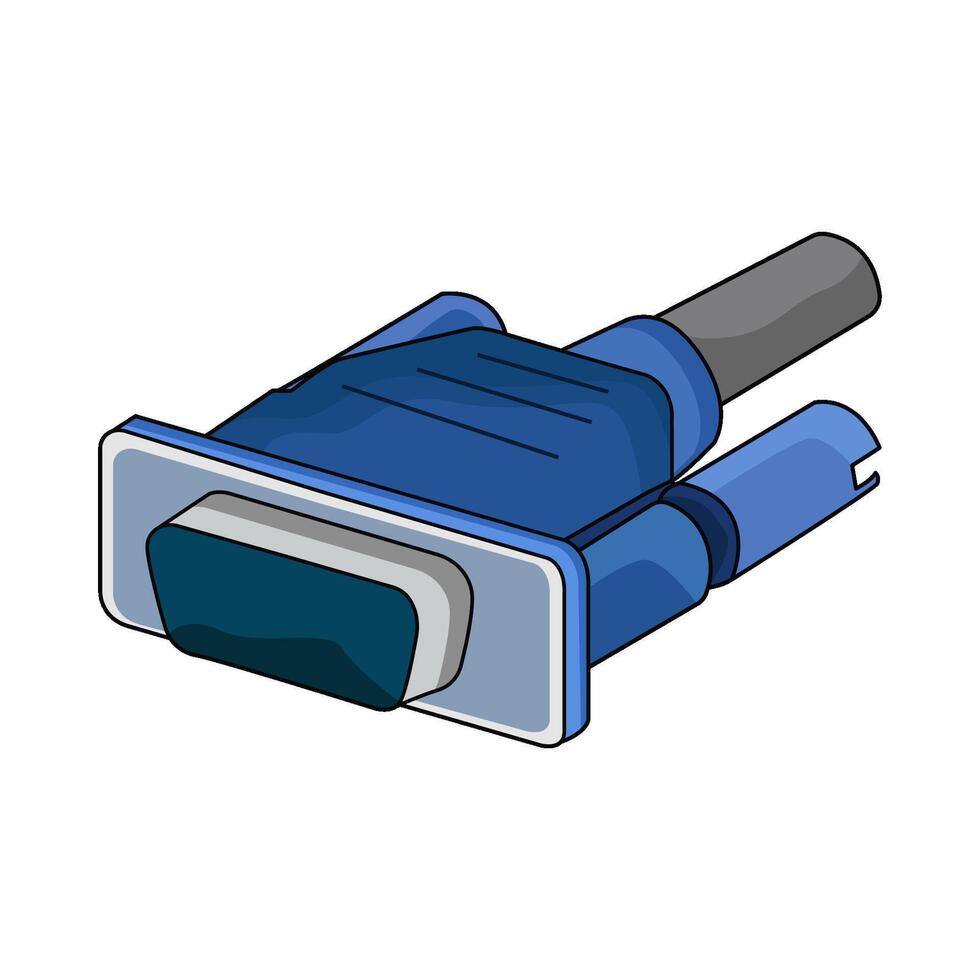 illustration of vga cable vector