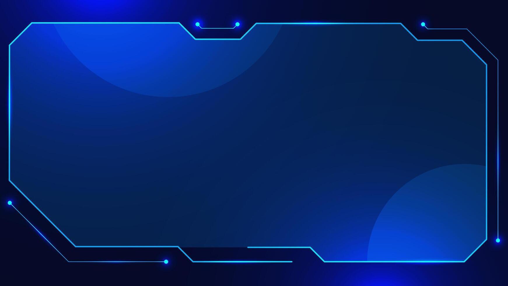 Futuristic Sci fi hologram HUD frame for digital technology background. Sci-Fi square shape design vector