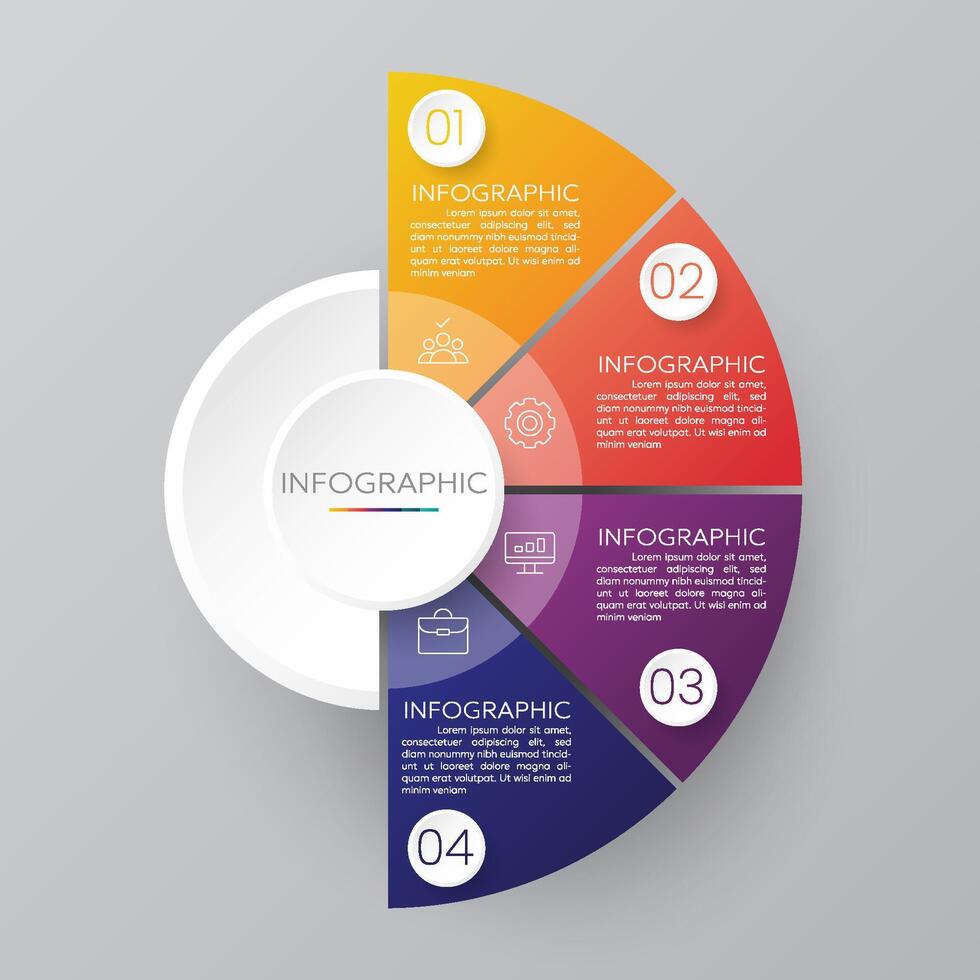 circle infographic chart vector