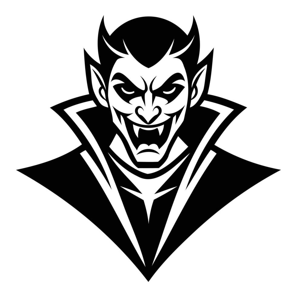 Vampire head illustration vector