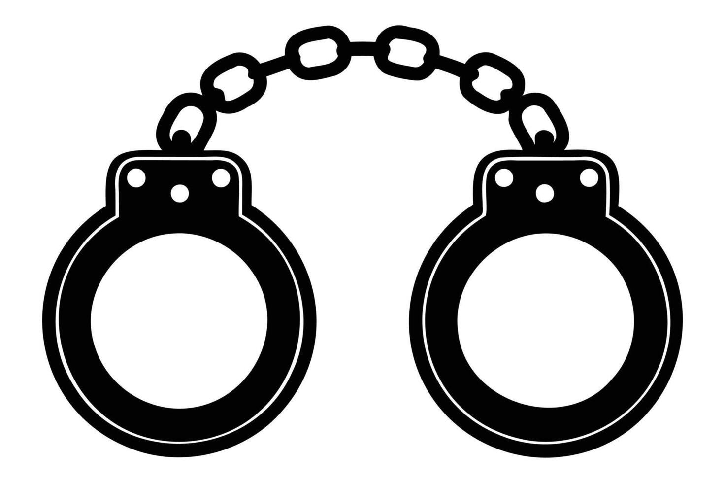 Handcuffs clipart silhouette vector
