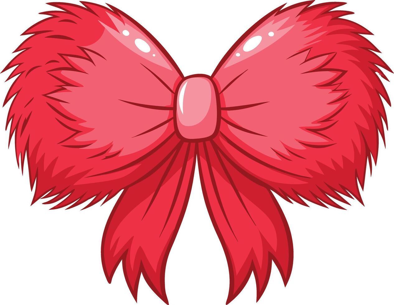 red bow and ribbon on white background vector