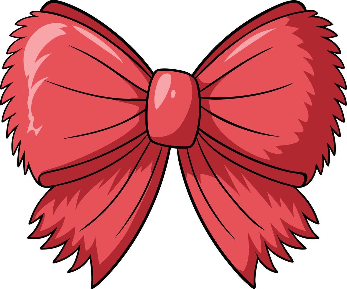 bow and ribbon on white background vector