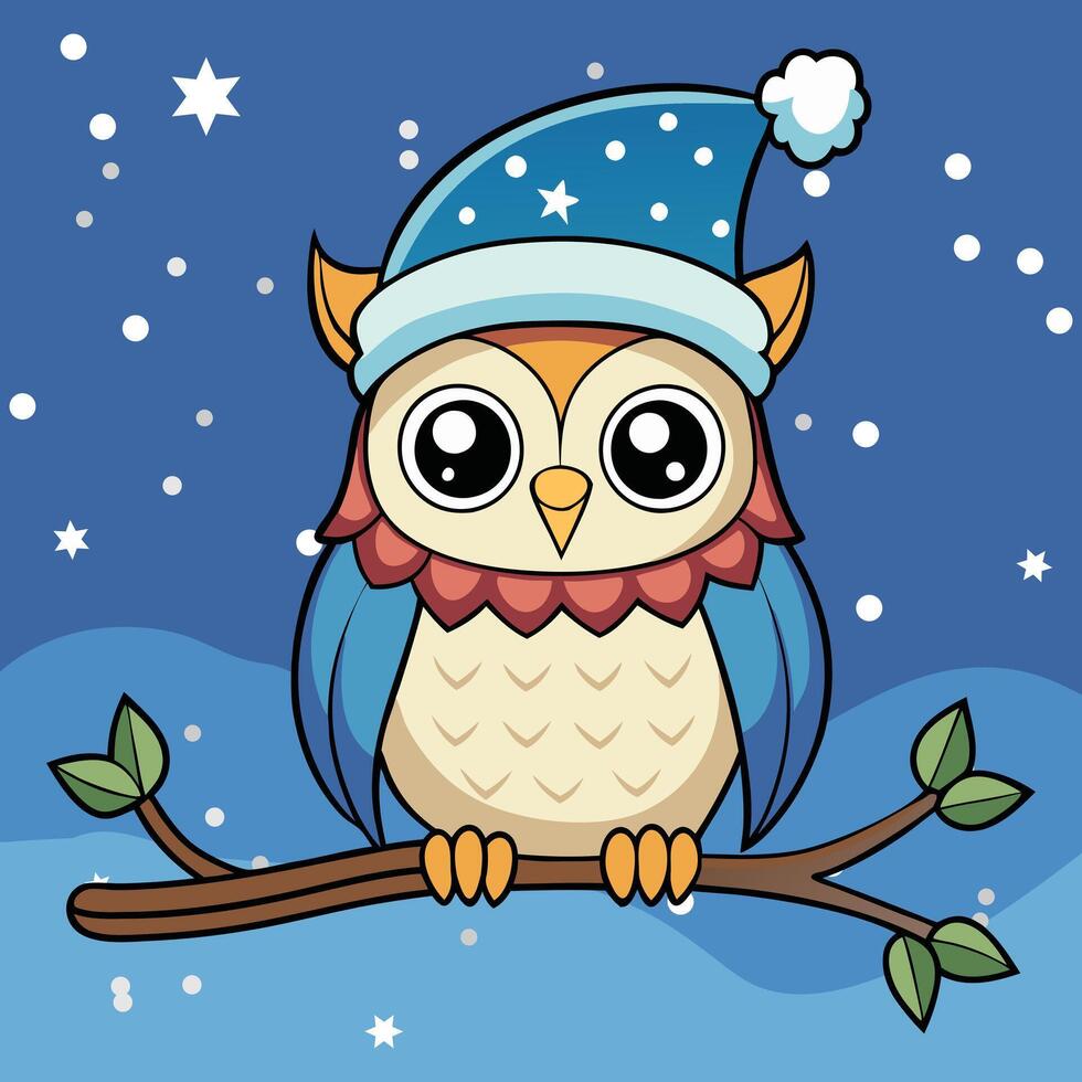 Christmas pattern texture Owl vector