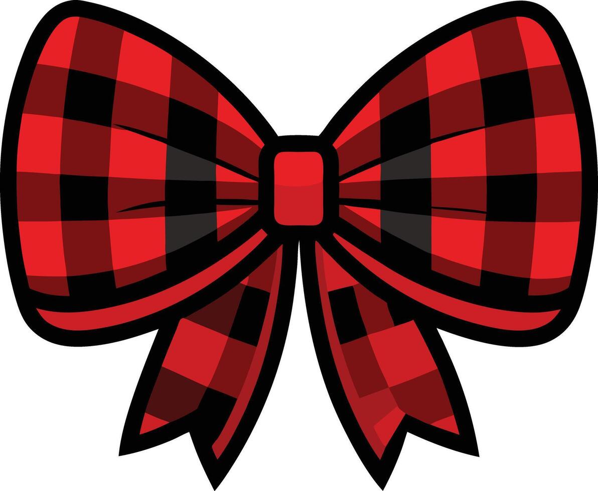 Red Buffalo Bow Clipart vector