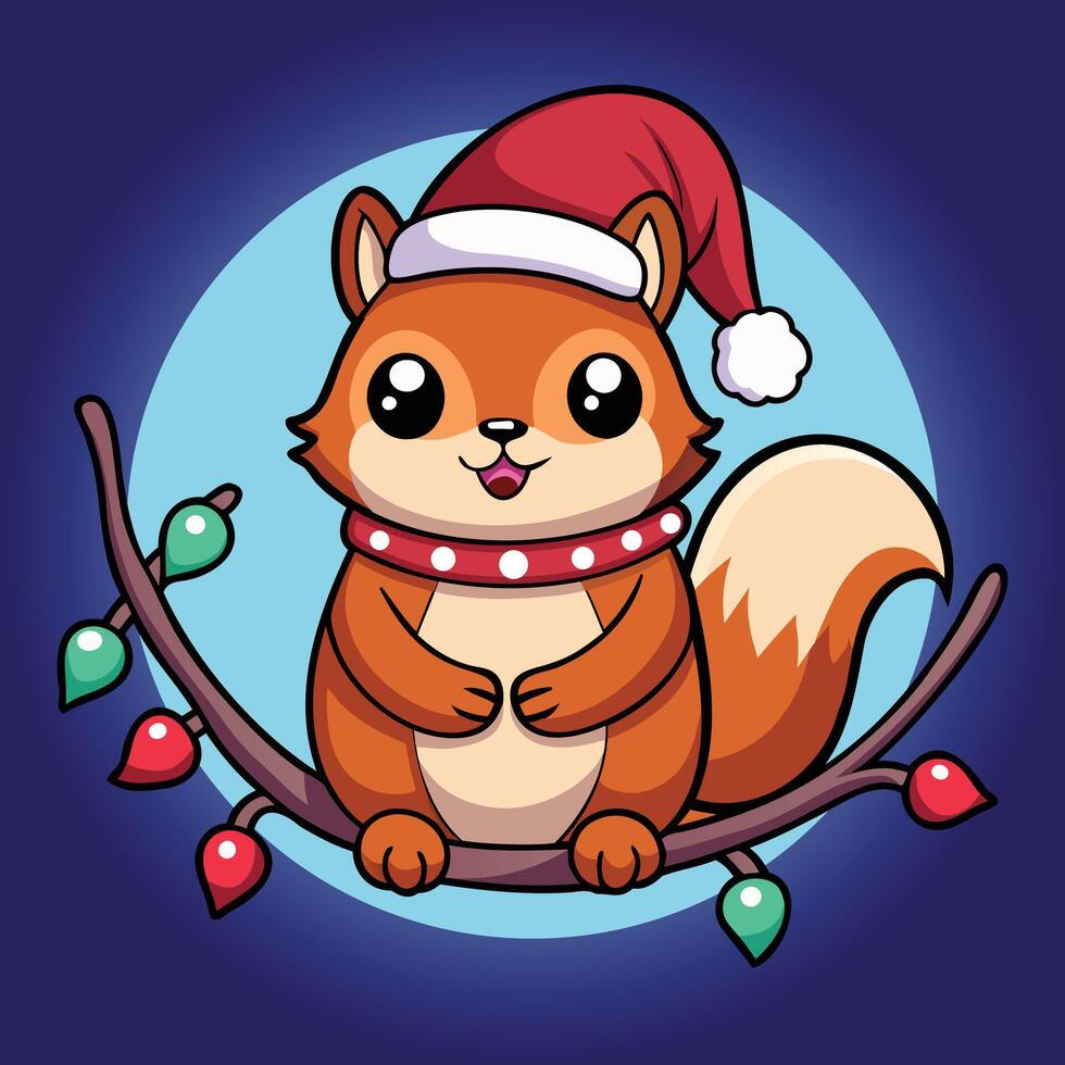 Cute little squirrel vector