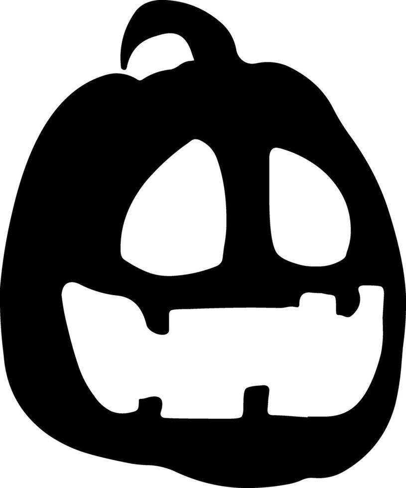 Cute and scary halloween pumpkin monster set. Holidays cartoon character in flat style collection. vector