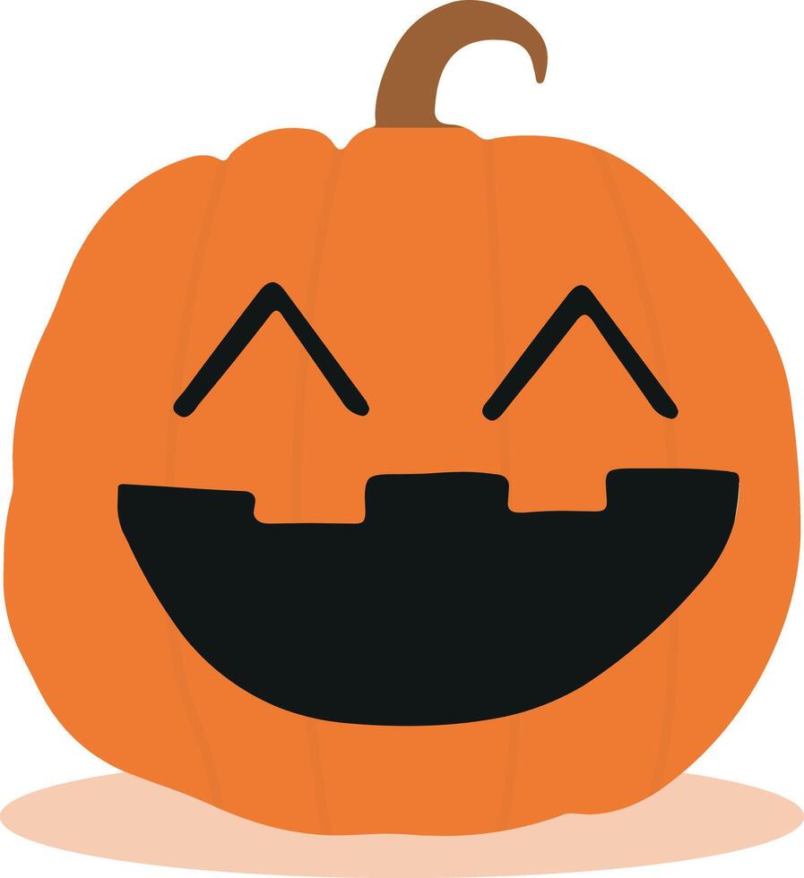 Cute and scary halloween pumpkin vector