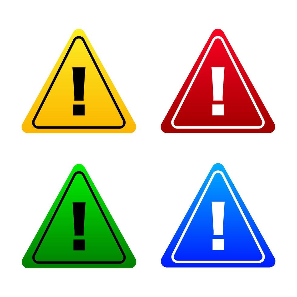 Triangle caution and warning icon. Attention caution sign. illustration vector