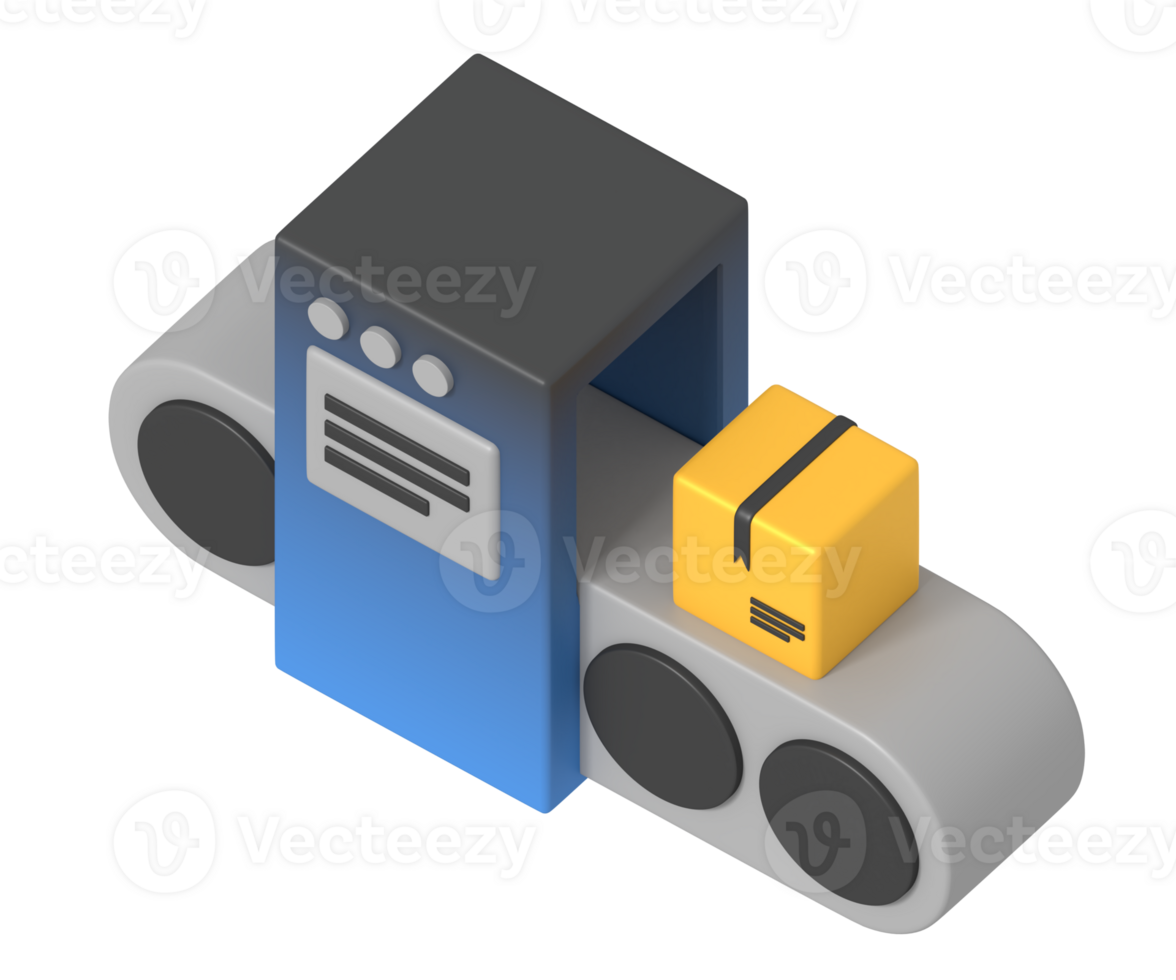 Conveyor belt isometric style png