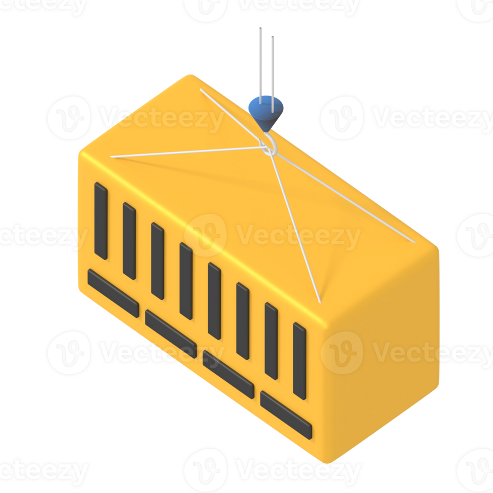 Shipment container lifter isometric style png