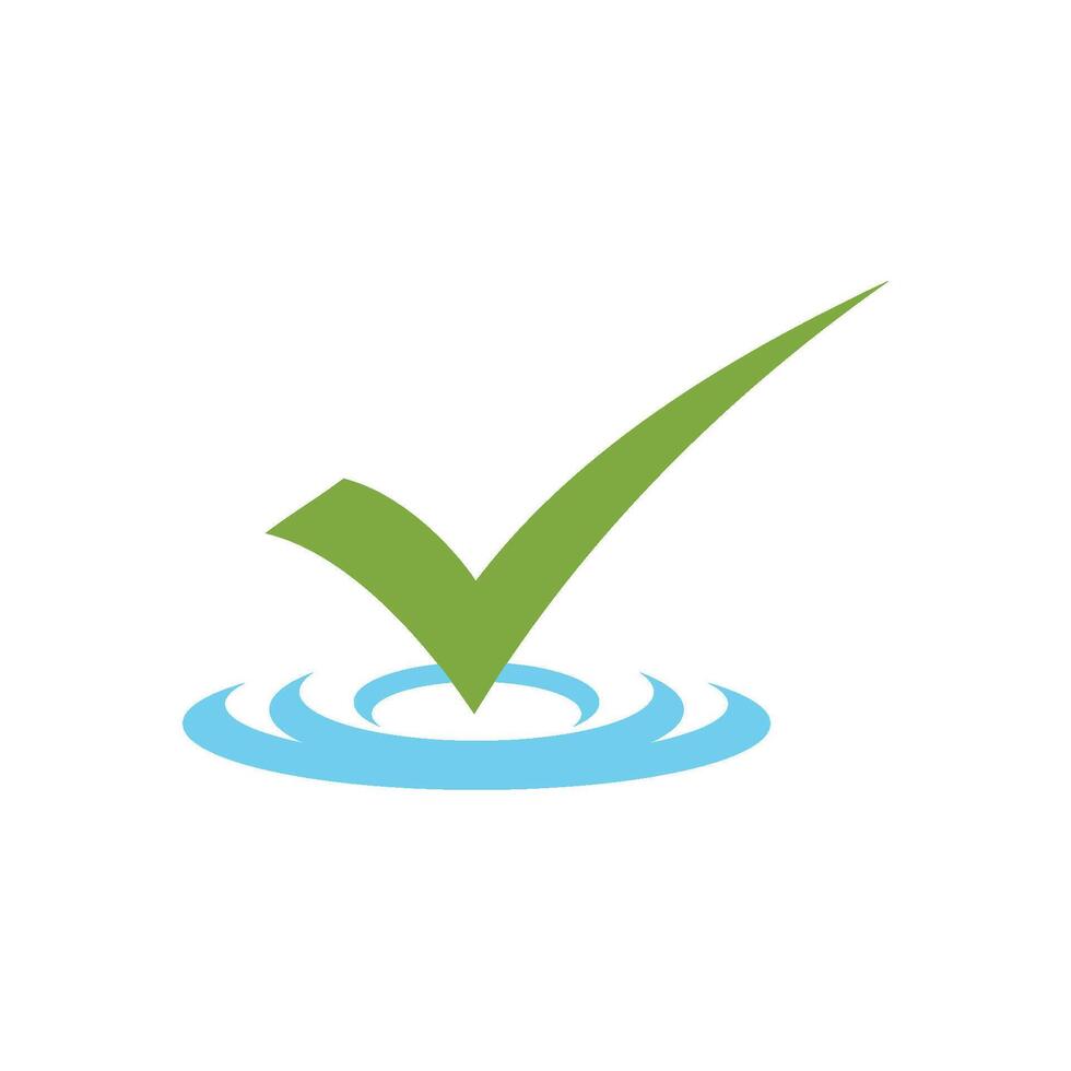 Green Check Mark Logo Template Illustration Design vector