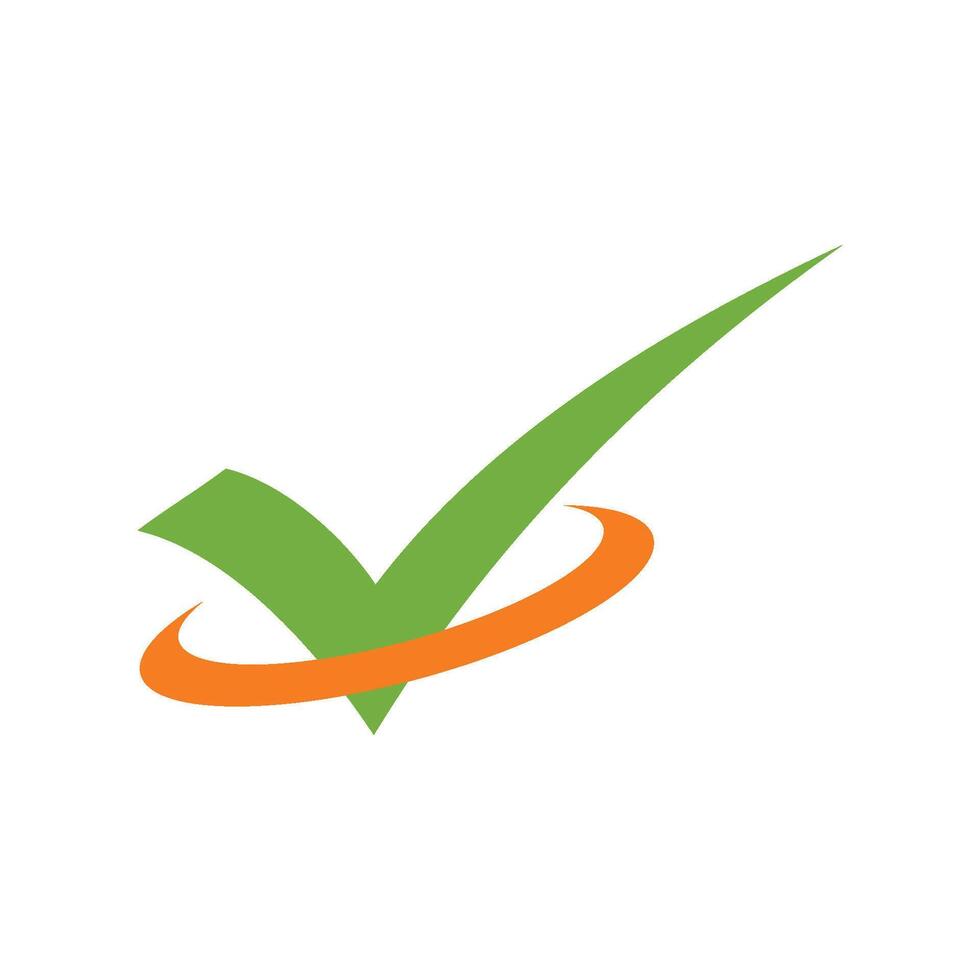 Green Check Mark Logo Template Illustration Design vector