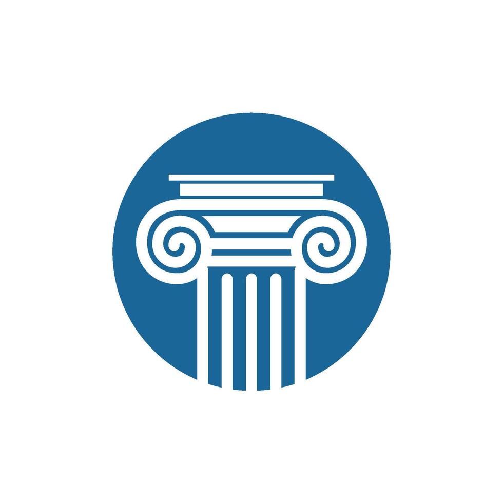 Pillar of Law Firm Icon Logo Template vector