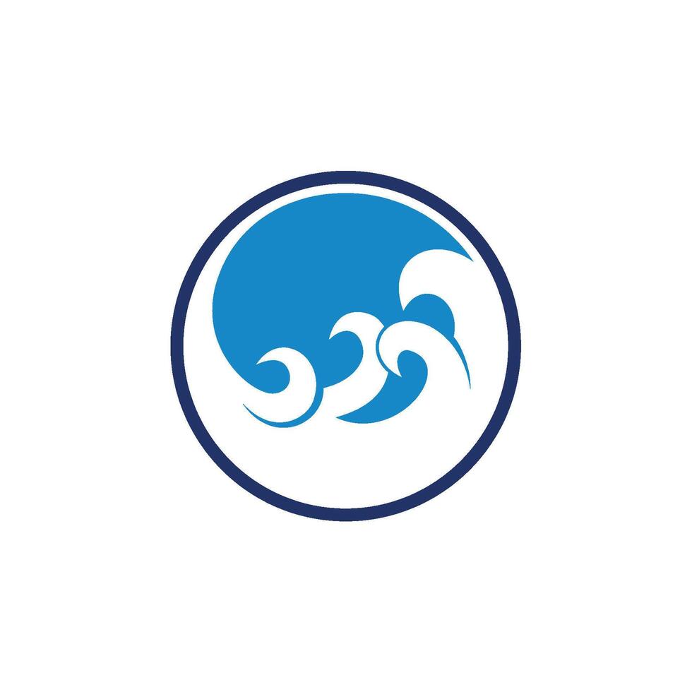 Abstract Blue Swirl Tribal Sphere Logo Template Illustration Design vector