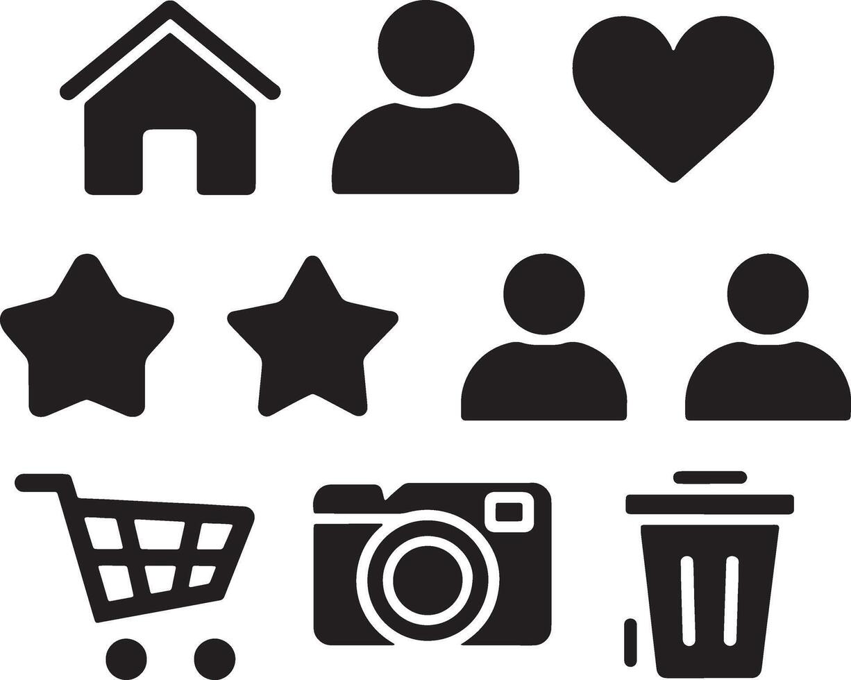 Minimalist Line Icons for Business SEO and Marketing vector