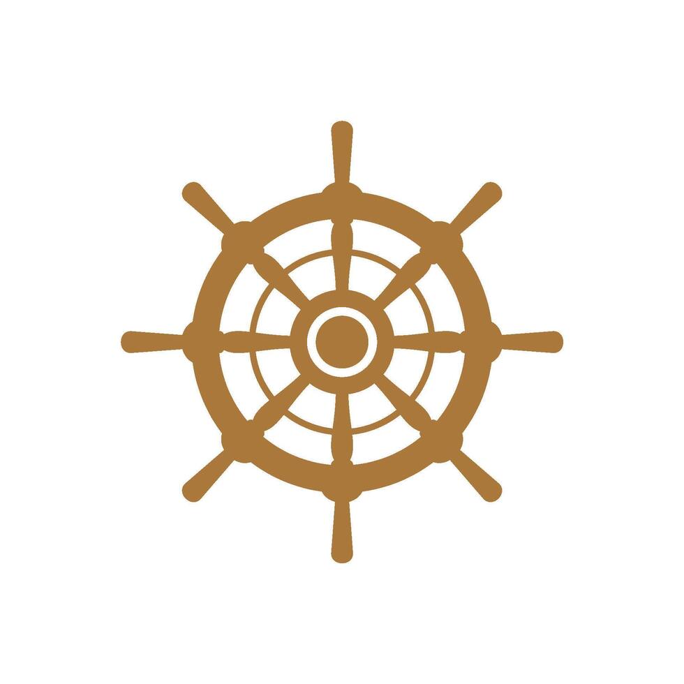 Steer of Ship, Nautical Icon Logo Template Illustration Design vector
