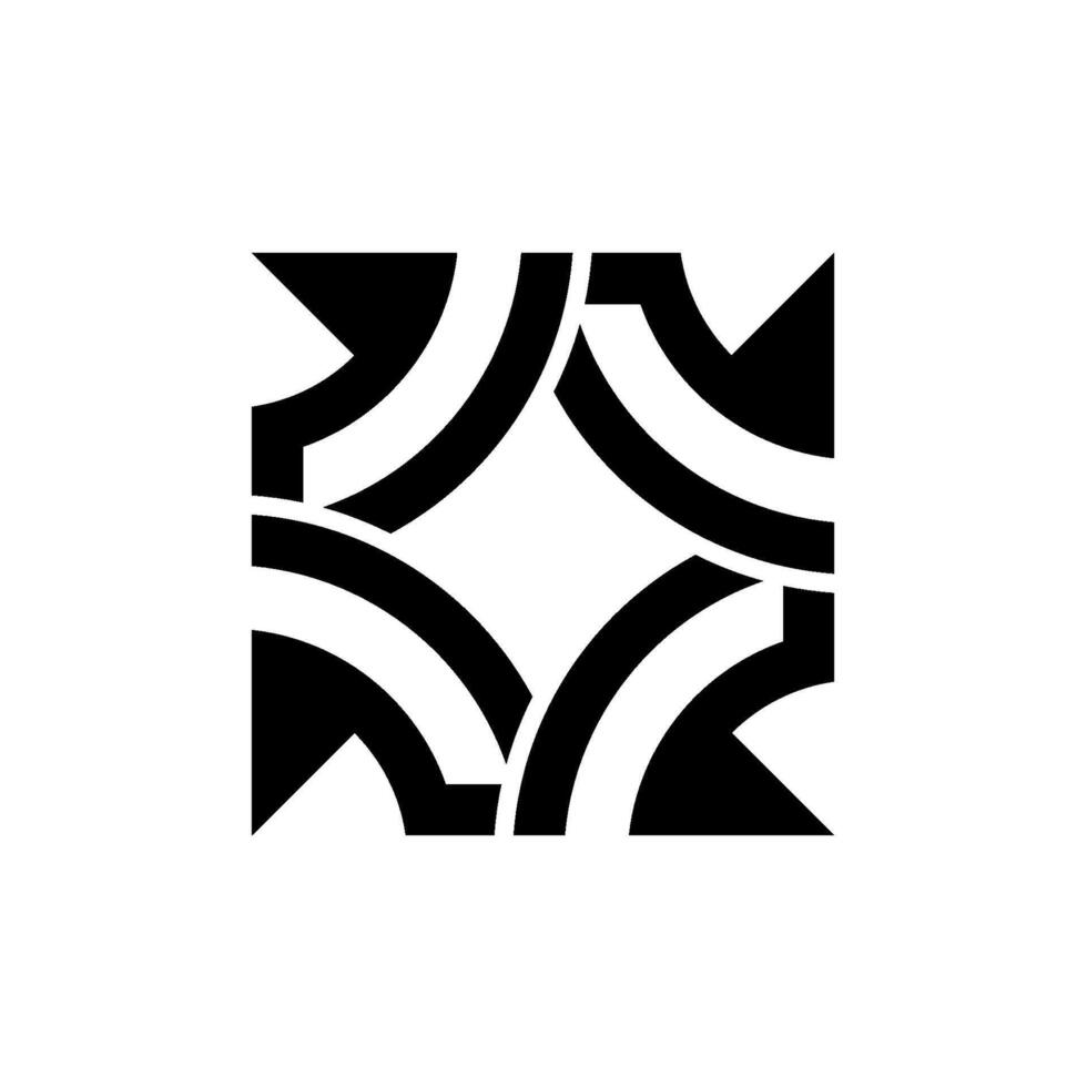 Square Celtic Ornamental Icon Logo Template vector