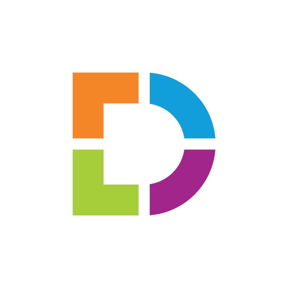 Letter D and Swoosh Logo Template Illustration Design vector