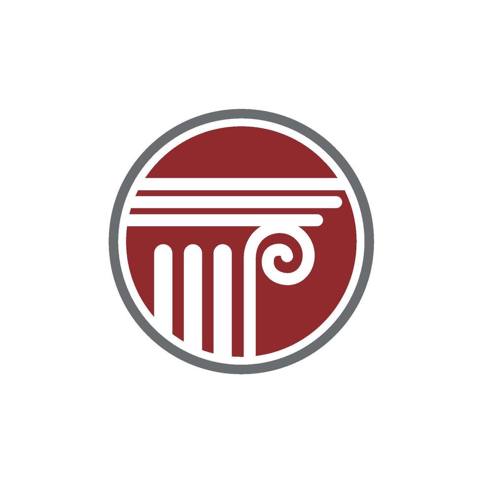 Pillar of Law Firm Icon Logo Template vector