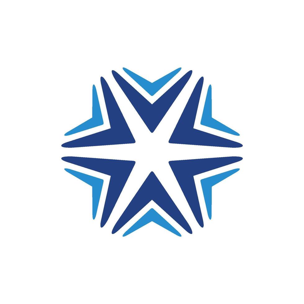 Blue Star Logo Template Illustration Design vector
