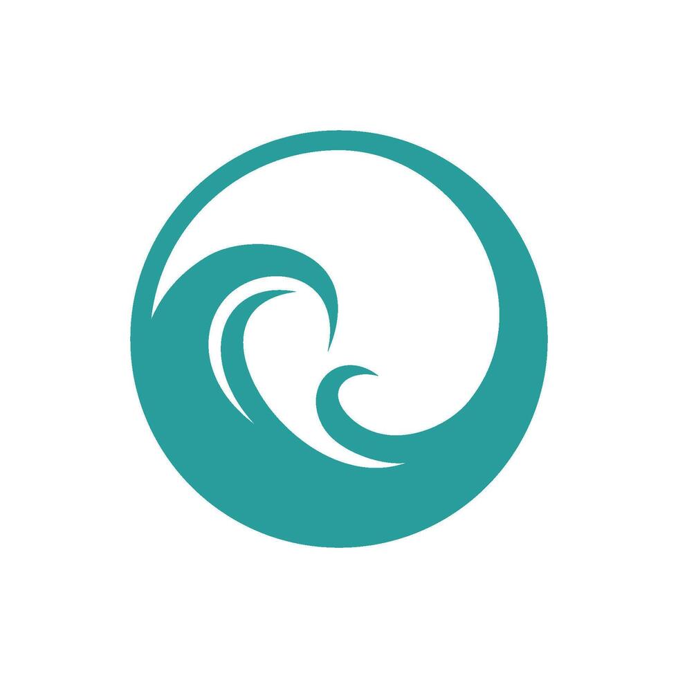 Abstract Blue Swirl Tribal Sphere Logo Template Illustration Design vector