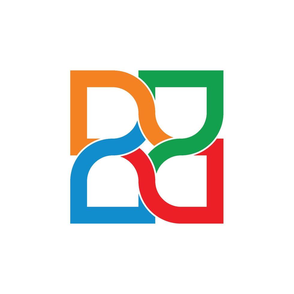 Letter D and Swoosh Logo Template Illustration Design vector
