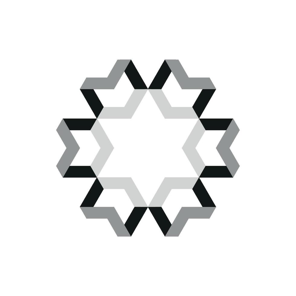 Decoration star icon logo template vector
