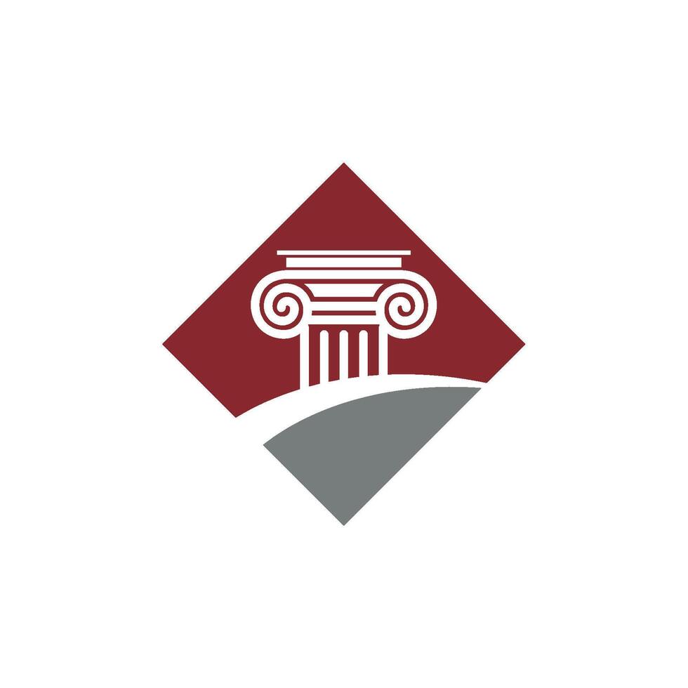 Pillar of Law Firm Icon Logo Template vector