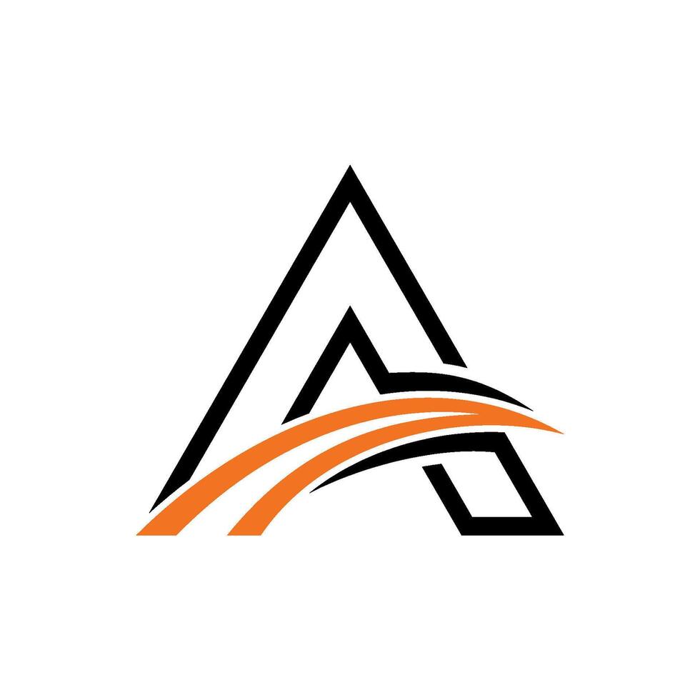Letter A Swoosh Logo Template Illustration Design vector