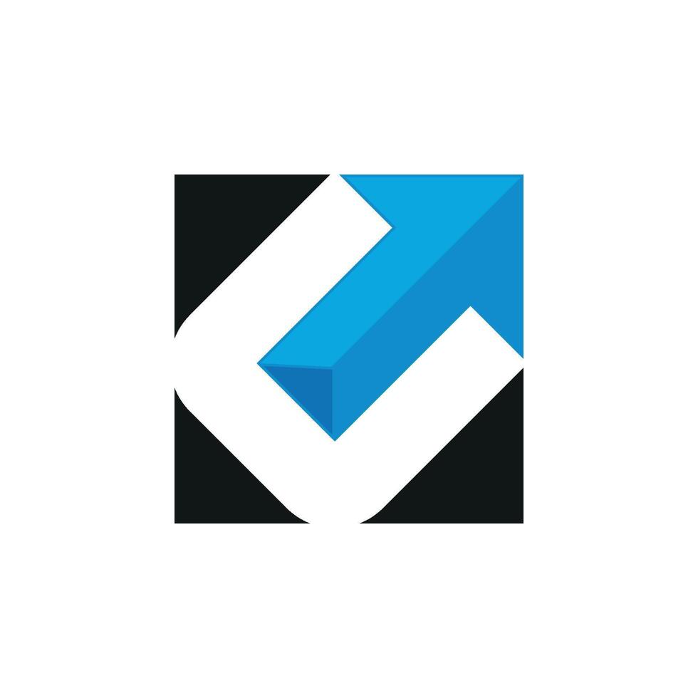 Arrow Letter U Logo Template Illustration Design vector