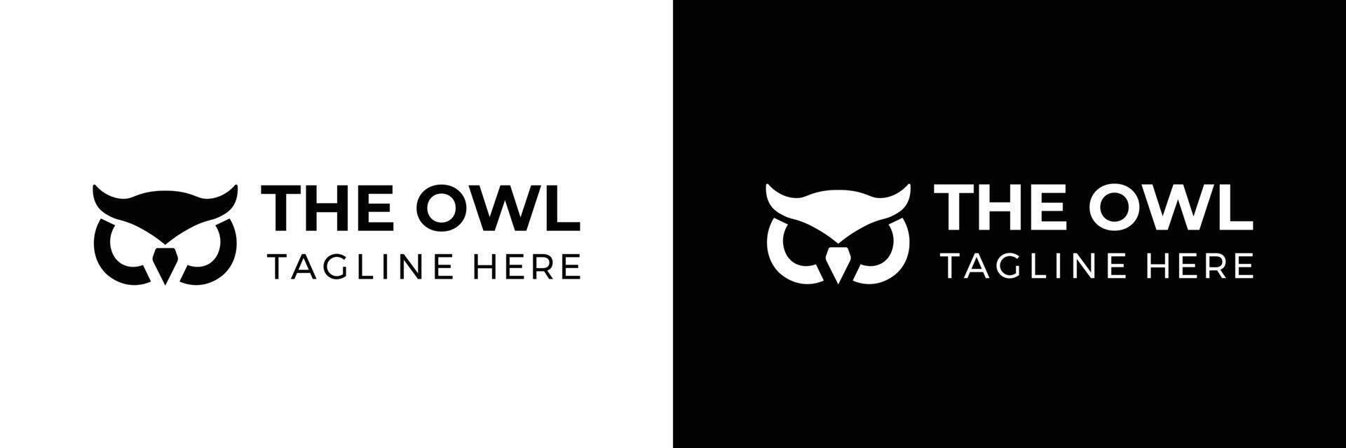 Minimalist Owl Logo - Monochrome Versatile Brand Image vector