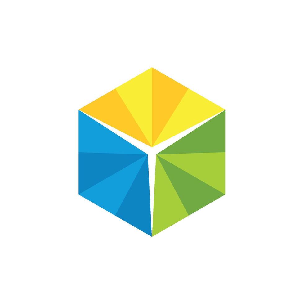 Colorful Hexagon Logo Template Illustration Design vector