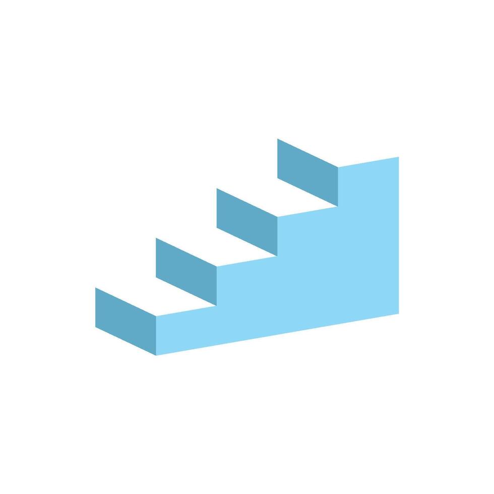 Stair Icon Logo Template Illustration Design vector