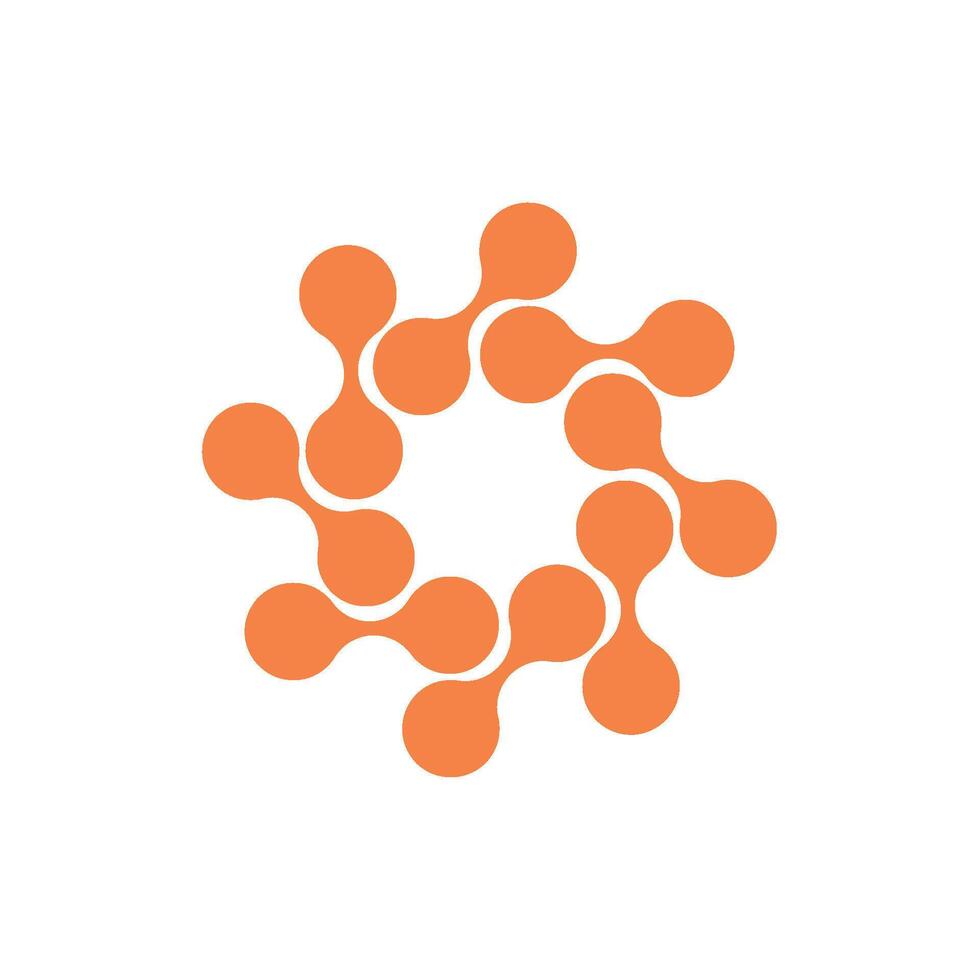Circle Dot Particle Logo Template Illustration Design vector
